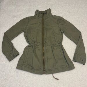 Madewell Women Green Full Zip Utility Jacket